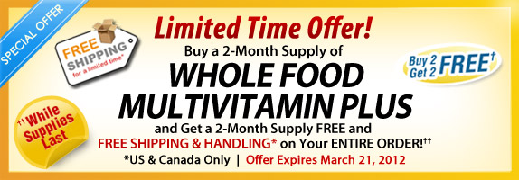 Multivitamin Plus Vital Minerals Promo Banner