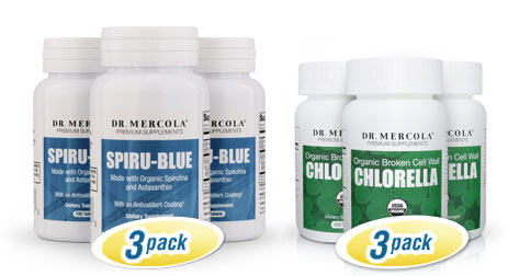 SpiruBlue 3-Pack and Chlorella 3-Pack
