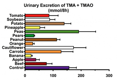 Beef does not increase TMAO any more than fruits and vegetables.