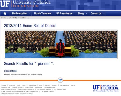 uf search results pioneer