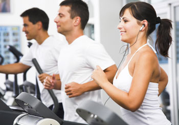 Running at the fitness club