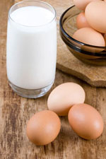 Milk and eggs