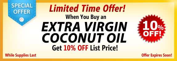 Coconut Oil Sale 10 Percent Off