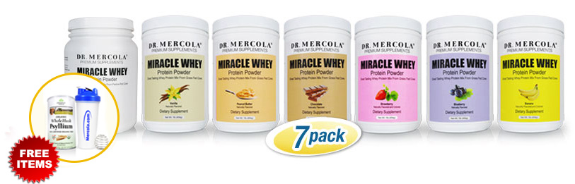 miracle whey 7-pack with blender bottle