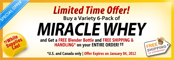 Miracle Whey Protein Offer Banner
