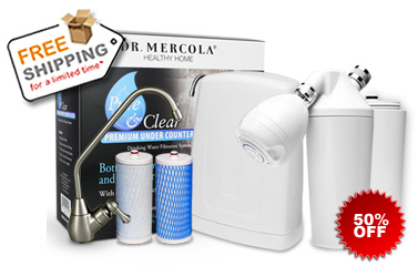 Pure and Clear Undercounter System (brushed nickel) and Cartridge (FREE water bottle, tote, and S&H)