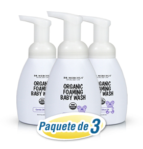 Jabón Espumoso Orgánico para Bebé Mercola Paquete de 3