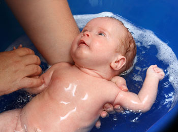 Bathing Baby