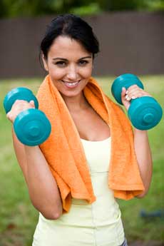 Woman with Dumbbells
