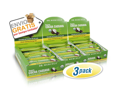 Barras de Cocoa Cassava Orgánicas 3-Paquete