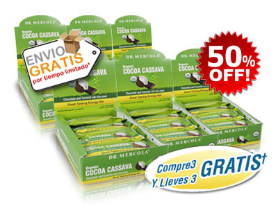Barras de Cocoa Cassava Orgánicas 6-Paquete