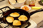 pancakes on skillet