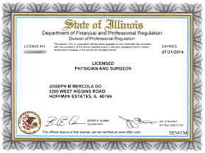 Licencia Médica: Certified Physician and Surgeon
