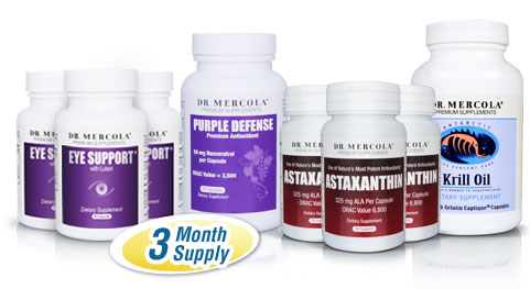 Eye Support and Astaxanthin 3-Pack with Krill Oil and Purple Defense