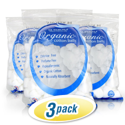 Organic Cotton Balls 3-Pack