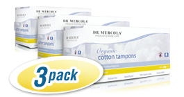 Organic Cotton Tampons 3-Pack Regular