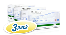 Organic Cotton Tampons 3-Pack Super