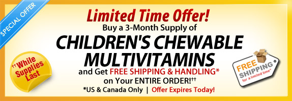 Multivitamin  Children's Chewables for Kids Promo Banner
