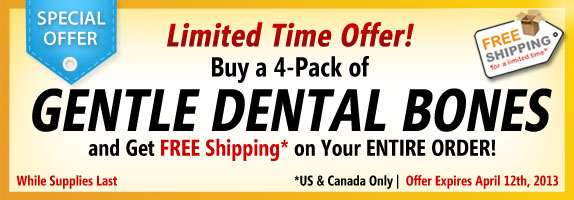 Dental Bones for Dogs 4-Pack Promo Free Shipping