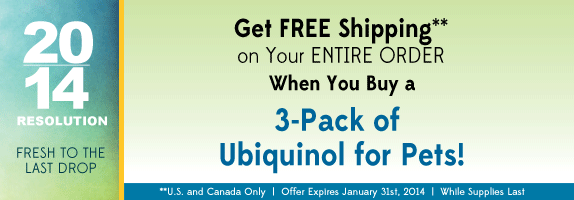 Limited Time Offer! Order a 3-pack of Ubiquinol for Pets