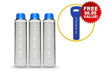 Pure and Clear Water Bottle 6-Pack and 2 FREE Water Bottle Totes