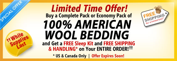 100% American Wool Bedding Special Offer