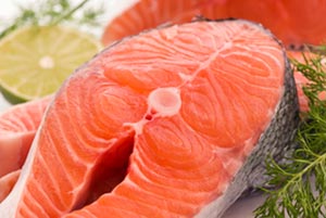 raw salmon, omega 3
