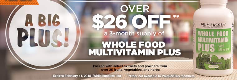 Over $26 OFF** a 3-month supply of Whole Food Multivitamin PLUS