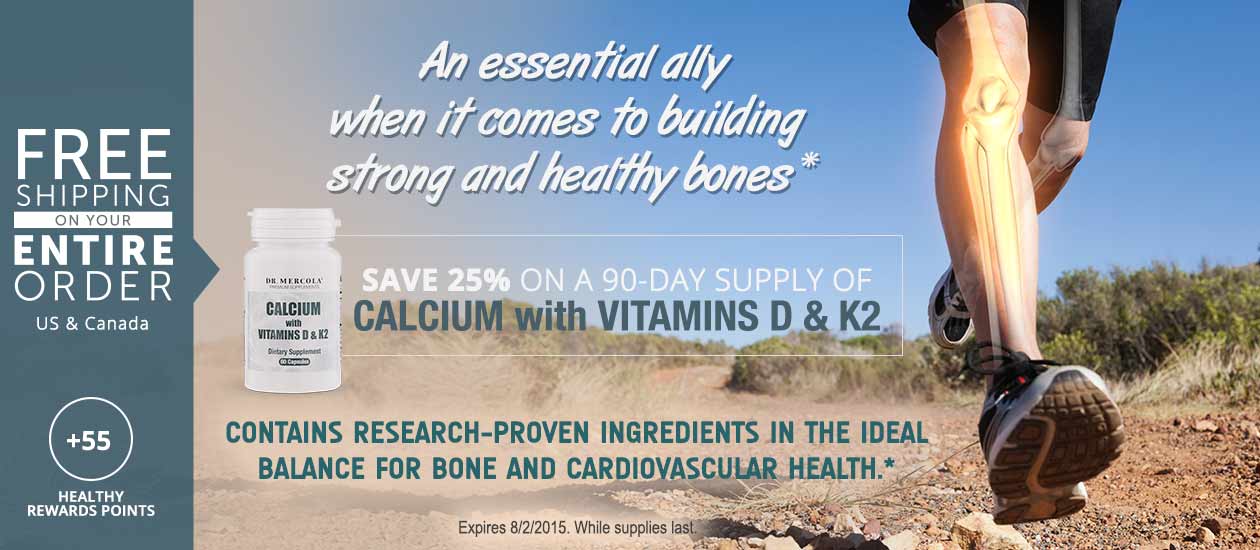 Save 25% on a 90-Day Supply of Calcium with Vitamins D and K2