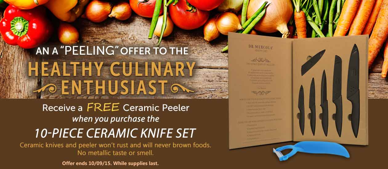Receive a FREE Ceramic Peeler when you purchase the 10-piece Ceramic Knife Set