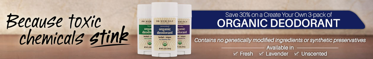 Save 30% on a Create Your Own 3-Pack of Organic Deodorant