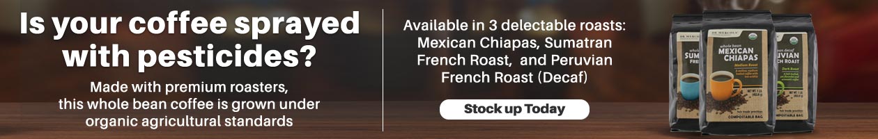 Try our 3 flavors of Coffee: Mexican Chiapas, Sumatran French Roast, and Peruvian French Roast Decaf