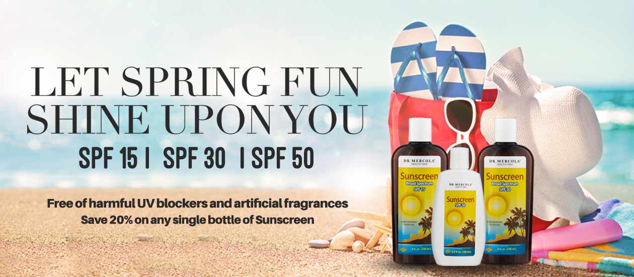 Save 20% on any single bottle of Sunscreen
