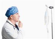 doctor checking IV