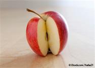 eating red apple
