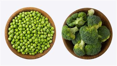 broccoli y chícharos