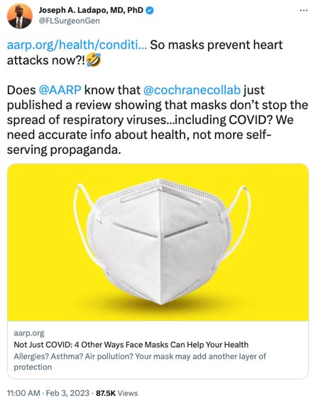 Useless Covid-19 Face Masks: claim mask prevent heart attacks