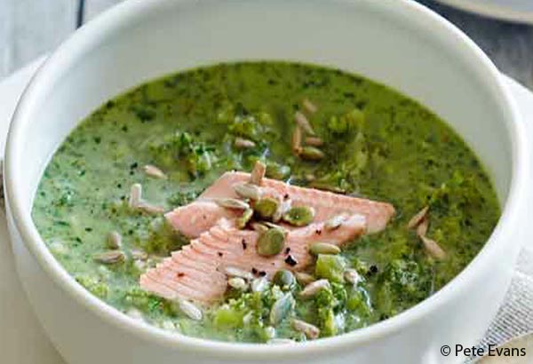 broccoli soup trout rosemary recipe