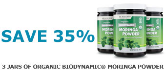 3 Jars of Organic Biodynamic® Moringa Powder