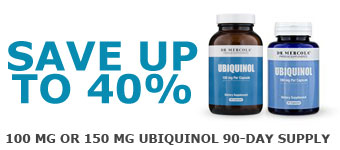 100 mg or 150 mg Ubiquinol 90 Day Supply
