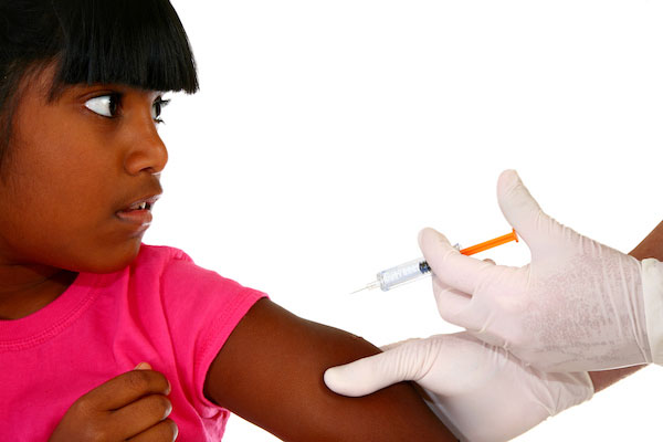 black child vaccinated