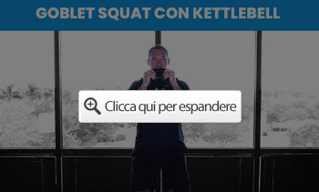 Goblet squat con kettlebell