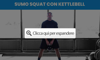 Sumo squat con kettlebell