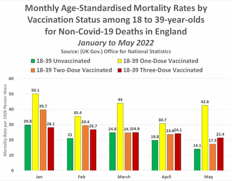 monthly age standardised mortality rates