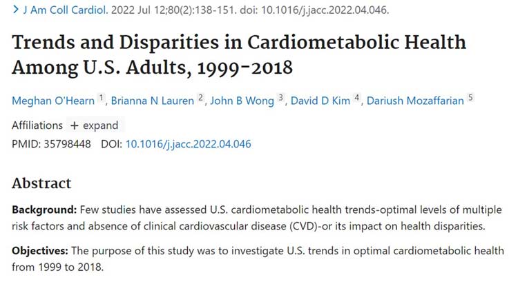 trends and disparities in cardiometabolic health