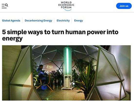 ways to turn human power into energy