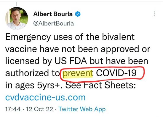 The Covid-19 Vaccine Scandal: albert bourla tweet