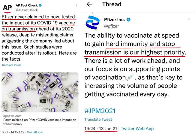 Pfizer covid vaccine for transmission