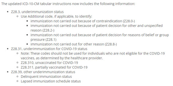 z28.3 underimmunization status