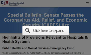 highlights of provisions relevant to hospital and health systems